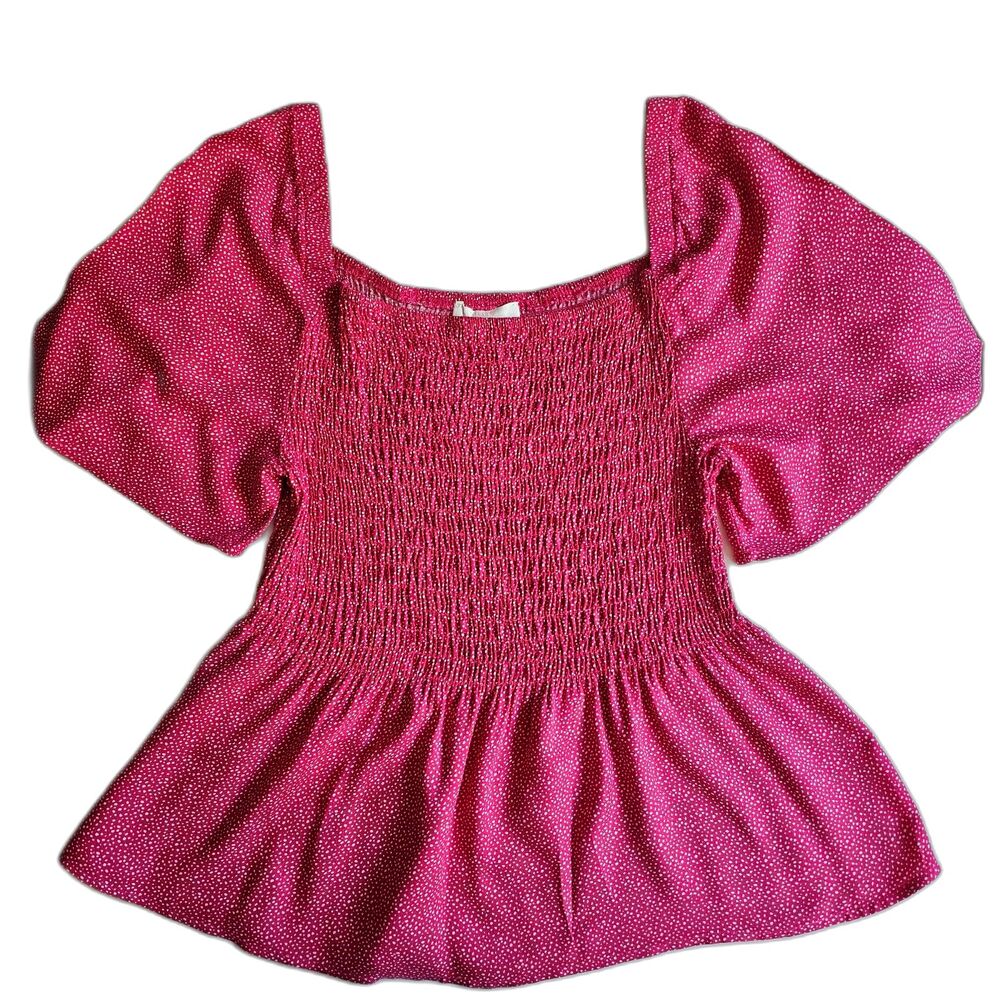Urban Romantics Darling Pink & White Rayon Top Juniors sz XL